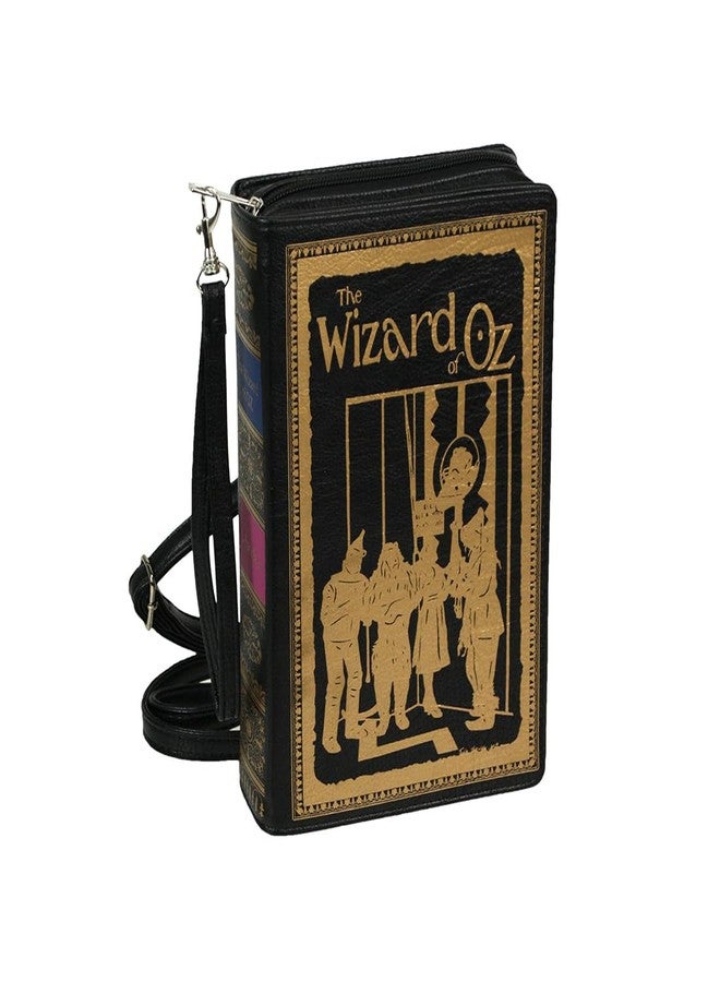 Things2Die4 Black Vinyl The Wizard of Oz Book Handbag Novelty Clutch Purse Crossbody Bag L Frank Baum - Image 1