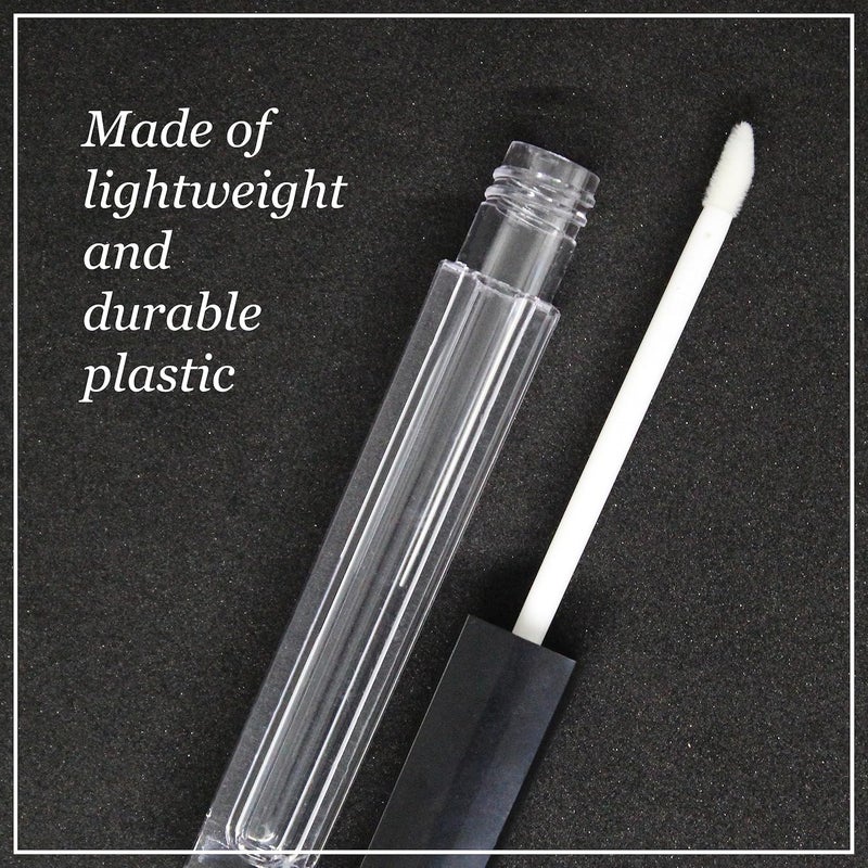 nsb herbals Nsb Herbals 5 ML Square Premium Acrylic Empty Lip Gloss Lip Care Cosmetic Mascara Liquid Eye Shadow Transparent Empty Clear Lip Containers Tubes Refillable Bottle with Plug Pack of 3  - Image 3