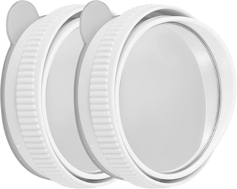 White Blind Spot Mirrors 2 Pack Adjustable Convex Rearview Mirrors With Rain Guard For Driving Safety - Image 1