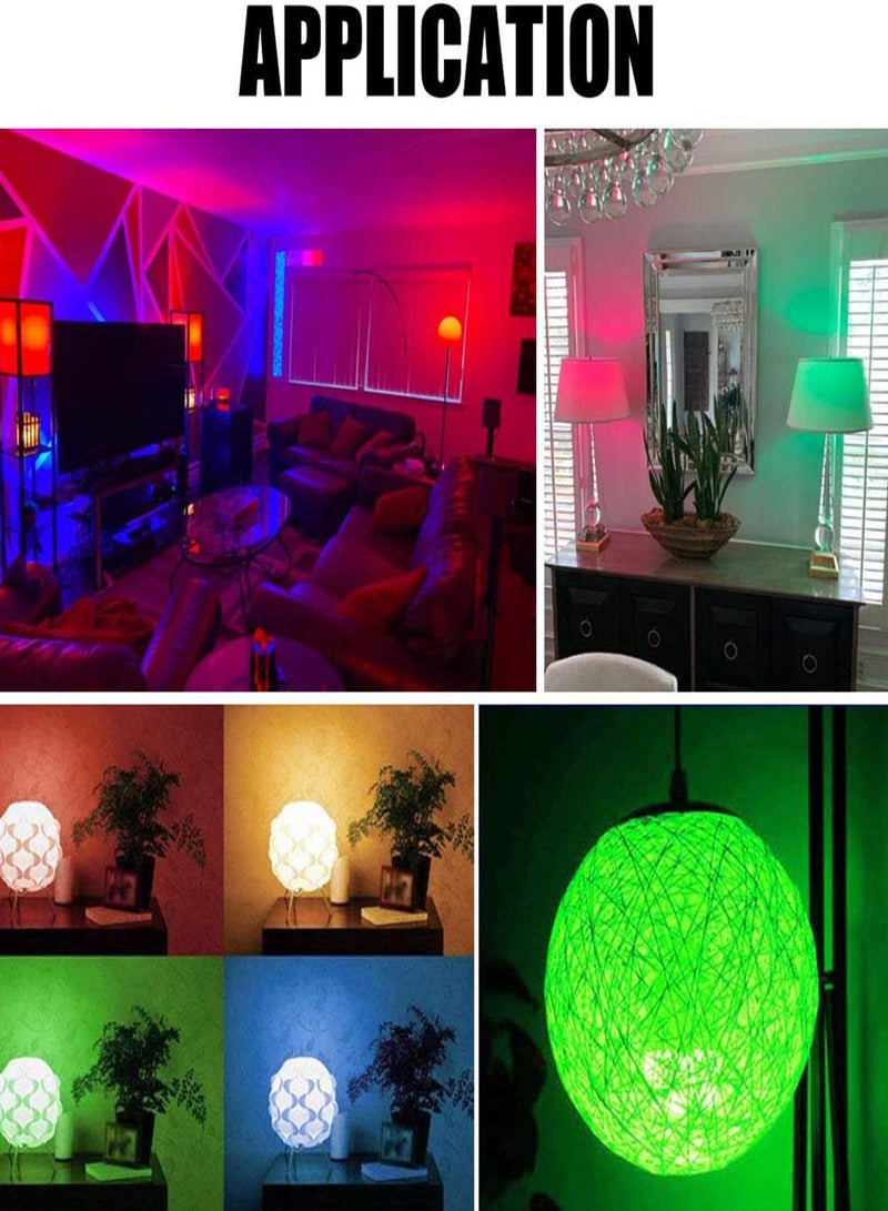 SYOSI Color Changing Light Bulb, 17Colors E12 Candelabra Led Light Bulb, 3W 350LM Multicolor Led Bulb with Remote Control, 4 Modes LED Light Bulbs for Home/Decoration/Party/KTV Mood Lighting (2 Pack) - Image 4