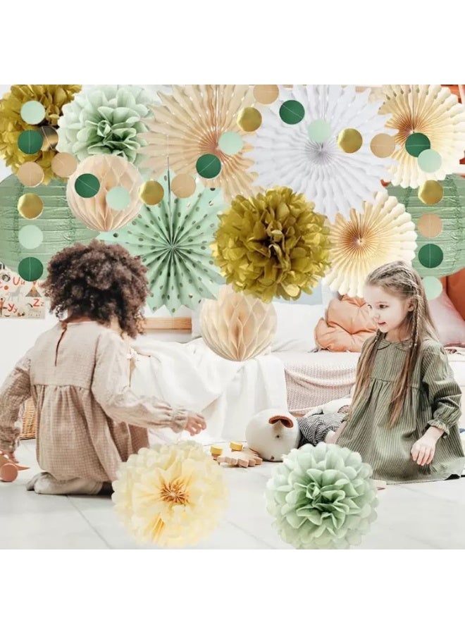 مجموعة فانوس ورقي مناسب لتزيين مشهد حفل الزفاف - Image 4