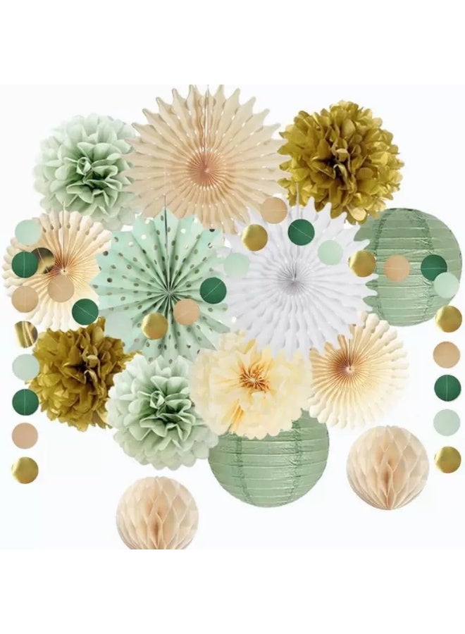 مجموعة فانوس ورقي مناسب لتزيين مشهد حفل الزفاف - Image 1