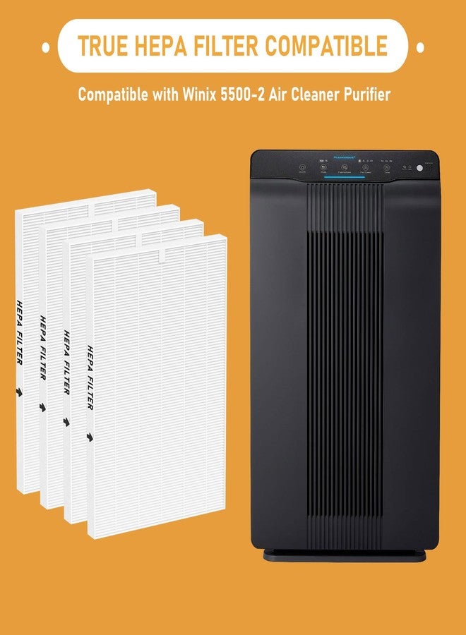 Allisfresh 116130 True HEPA Replacement Filter H Compatible with Winix 5500-2 Air Cleaner Purifier and Models AM80, 4 Pack HEPA Filter only - Image 4