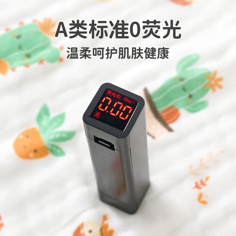 Gauze Six-Layer Small Towel Pure Cotton Class A Baby Gauze Face Towel Burp Cloth Bubble Gauze Bath Towel Drool Towel - Image 4