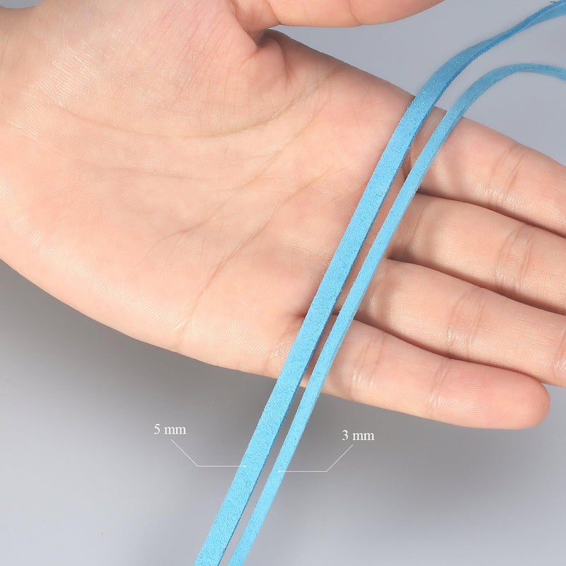 BEADNOVA 3mm Faux Suede Cord Flat Leather Cord 100 Yards Roll Spool for Necklace Bracelet Jewelry Making Medium Brown - Image 5