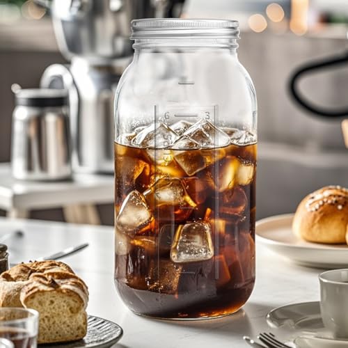 eleganttime 64 oz Mason Jar Wide Mouth 3 Pack,Large Half Gallon Mason Jar with Airtight Lid,Big 1/2 Gallon Big Mason Jars for Canning,Pickling, Fermentation and Preservation - Image 4
