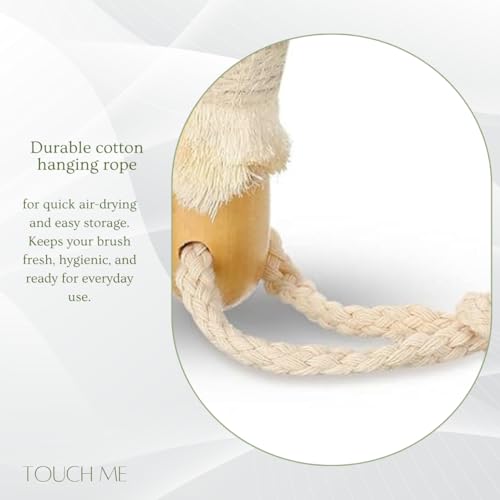 TouchME Touch Me All Natural Spa Sisal Dry Skin Brush – Premium Quality 9” Exfoliating Body Brush for Lymphatic Massage, Circulation & Glowing Smooth Skin - Image 4