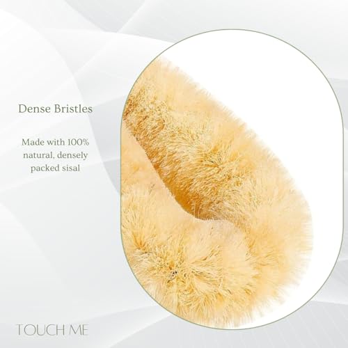 TouchME Touch Me All Natural Spa Sisal Dry Skin Brush – Premium Quality 9” Exfoliating Body Brush for Lymphatic Massage, Circulation & Glowing Smooth Skin - Image 2