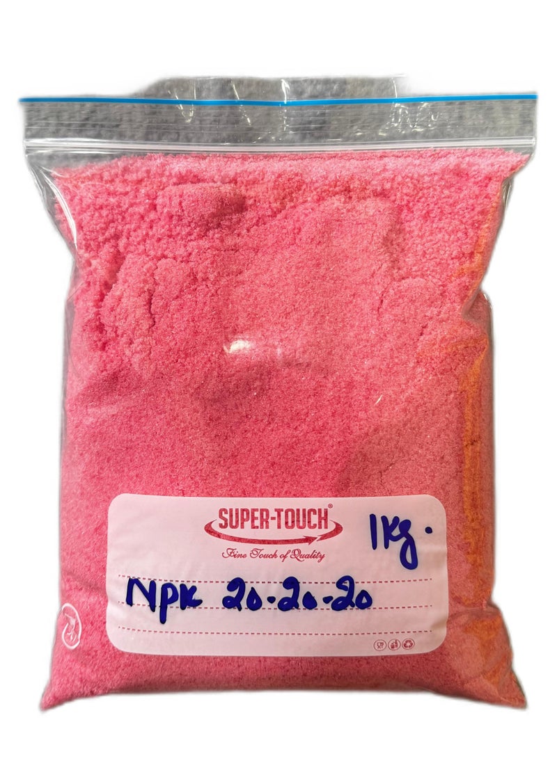 Generic NPK 20-20-20 Water Soluble Fertilizer 1KG Best Flowers, Fruits and Vegetation Growth  - Image 1