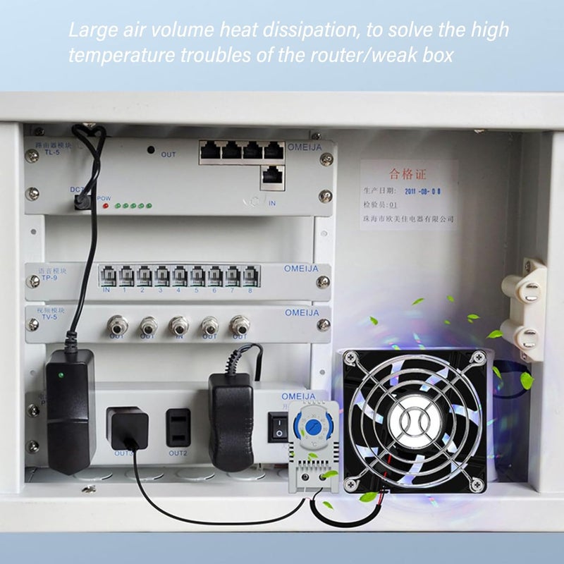 USB Computer Cooling Fan High Speed 80mm Computer Adjustable 5v Heatsink for Cabinet Adjustable Thermostat - Image 4