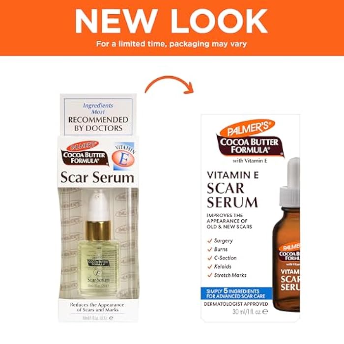 Palmer's Cocoa Butter Formula Scar Serum, Skin Brightening Oil for Face & Body, Concentrated Serum with Vitamin E, Fragrance Free, 1 Fl Oz - Image 2