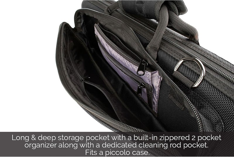 Pro-Tec Flute Slimline PRO PAC Case (Fits B or C Foot), Black, Model PB308 - Image 4