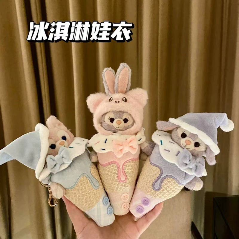 Cute Ice Cream Doll Clothes Set for 10cm Cotton Dolls, Cartoon Plush Toy DIY Accessories - Image 2
