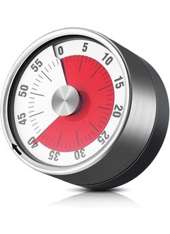 Mishrit Mishrit Kitchen Timer Magnetic, 60-Minute Visual Countdown Timer for Kids, Loud Alarm, Magnetic Back, Stainless Steel Face, Manual Kitchen Timer for Study, Cooking, Baking, and Classroom Use  - Image 1