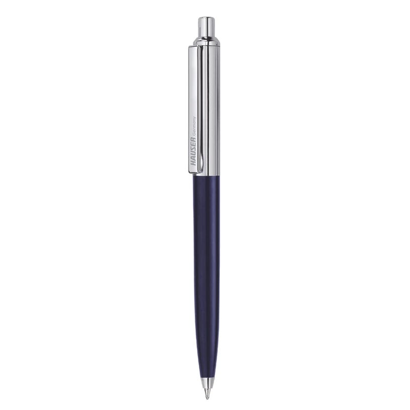HAUSER Germany Berlin Half Metal Ball Pen Box Pack | Retractable Mechanism With Smudge Free Writing | Attractive Designer Pen | Smooth, Sturdy, Refillable Pen | Ideal For Gifting | Blue Ink,Pack of 5 - Image 2