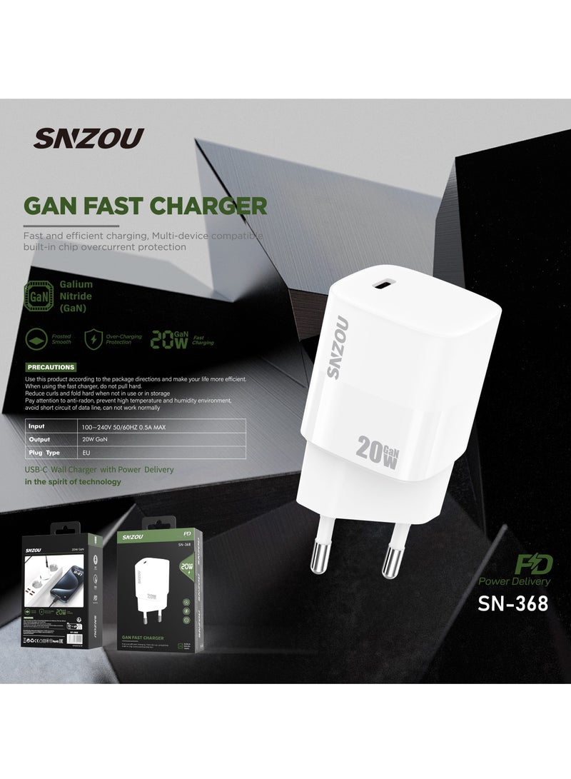 SNZOU Snzou NanoFast 20W GaN-Charger SN-368 - Image 1