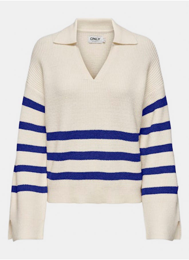 ONLY Onlmonna Ls Polo Splitneck Collar Cc Knt  - Image 4