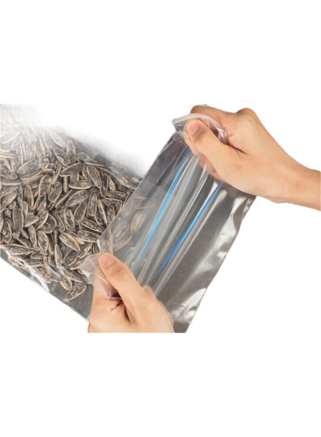 Deli Food Self-Sealing Bags, Size 7, 14*19Cm, Mask Size, Waterproof Storage, 40 Pieces (With Labels), 19253 - Image 1