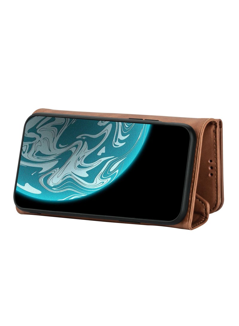 Suteni Flip Cover Card Slots Leather Phone Case for Samsung - Image 2