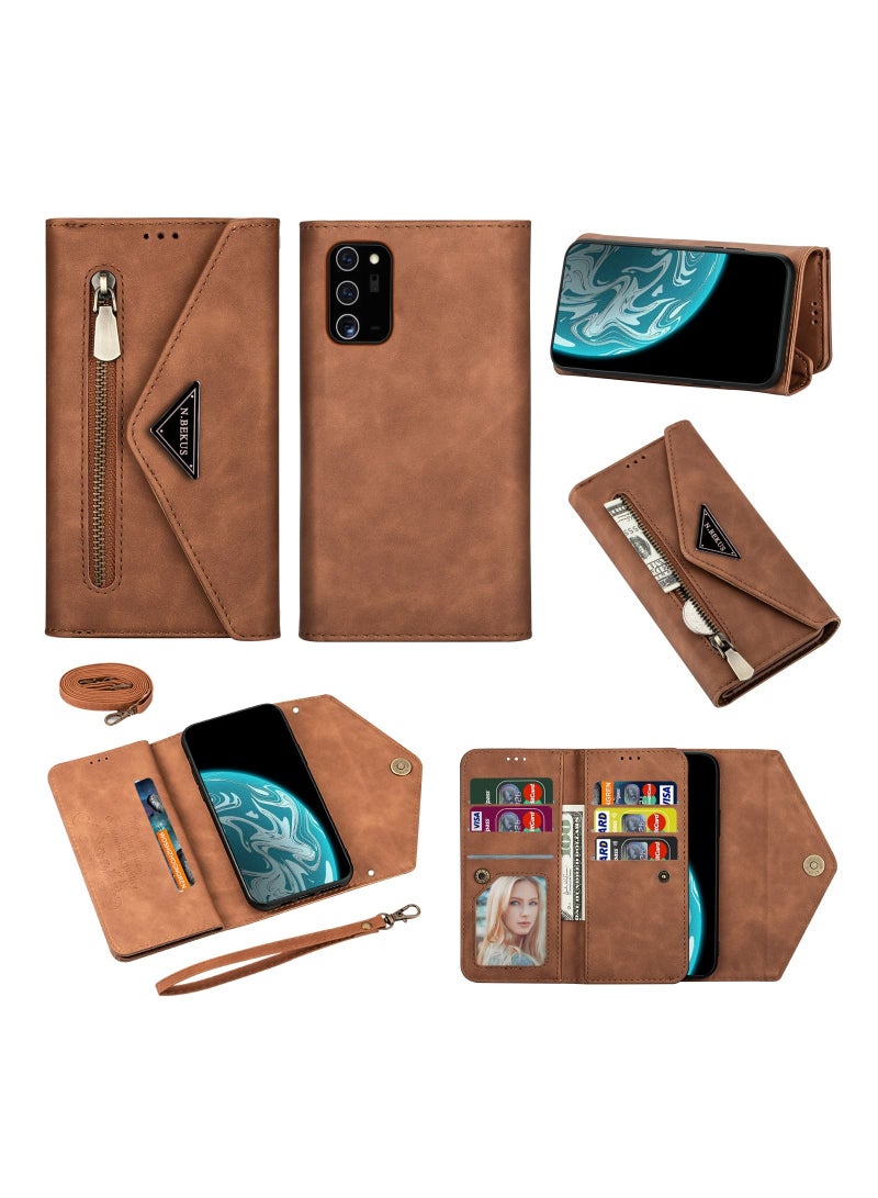Suteni Flip Cover Card Slots Leather Phone Case for Samsung - Image 3