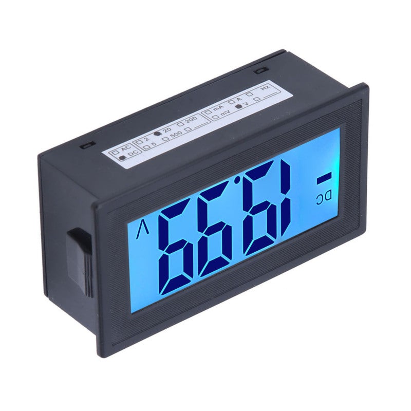 مقياس الجهد الرقمي DC DC 0-20V عالية الدقة - مقياس الجهد السهل التركيب مع شاشة LCD ومصباح خلفي أزرق لحالات اختبار الجهد - Image 1