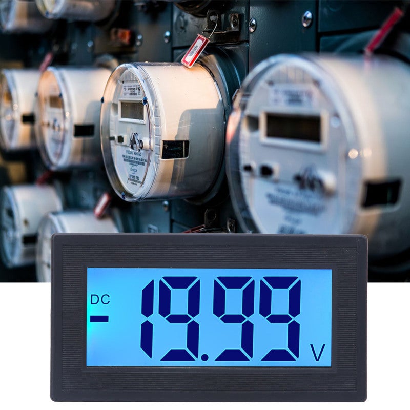 مقياس الجهد الرقمي DC DC 0-20V عالية الدقة - مقياس الجهد السهل التركيب مع شاشة LCD ومصباح خلفي أزرق لحالات اختبار الجهد - Image 4