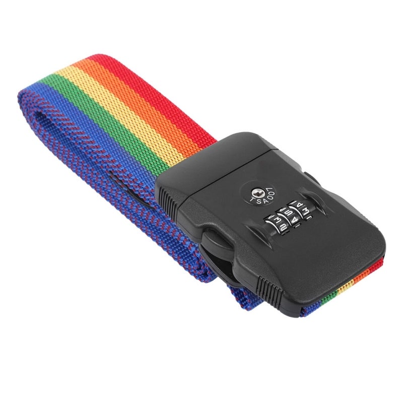 Luggage Strap 20-75 Inch Adjustable Pc Lock & Pp Webbing - Tsa Approved Combination Lock Travel Suitcase Belt For Airport Travel And Baggage Safety - Image 3
