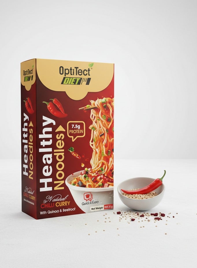OptiTect Curry Noodles With Quinoa & Beetroot, 117.5 Gm, Rich in Fiber & Protein - Image 3