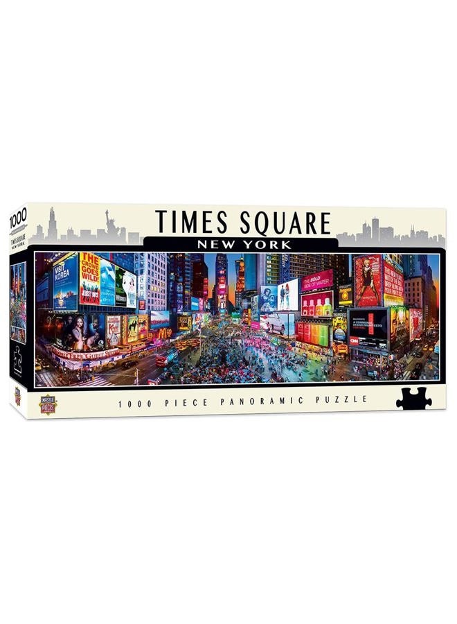 MasterPieces Cityscape Panoramics 1000 Puzzles Collection - Times Square Panoramic 1000 Piece Jigsaw Puzzle - Image 1