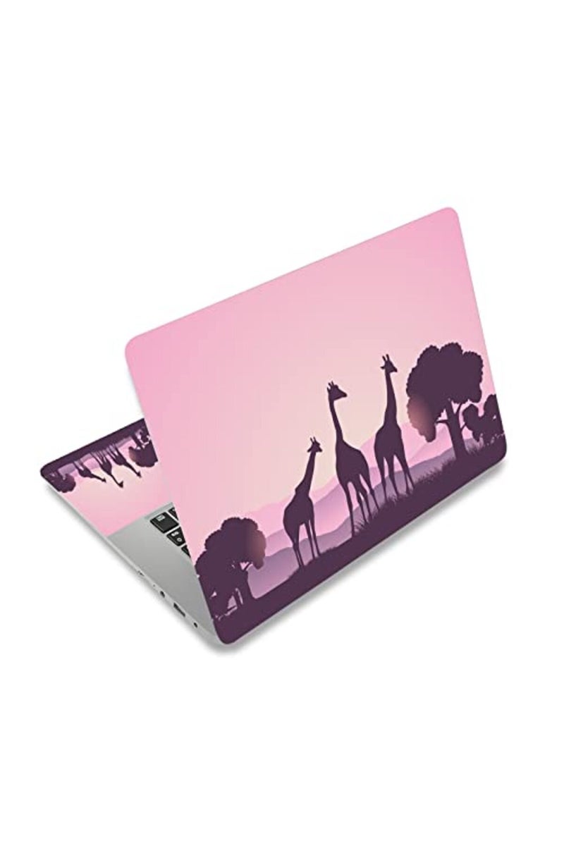 HAPLIVES Laptop Skin Vinyl Sticker Decal, 12" 13" 13.3" 14" 15" 15.4" 15.6 inch Laptop Skin Sticker Cover Art Decal Protector Fits HP Dell Lenovo Compaq Apple Asus Acer (Giraffe) - Image 2