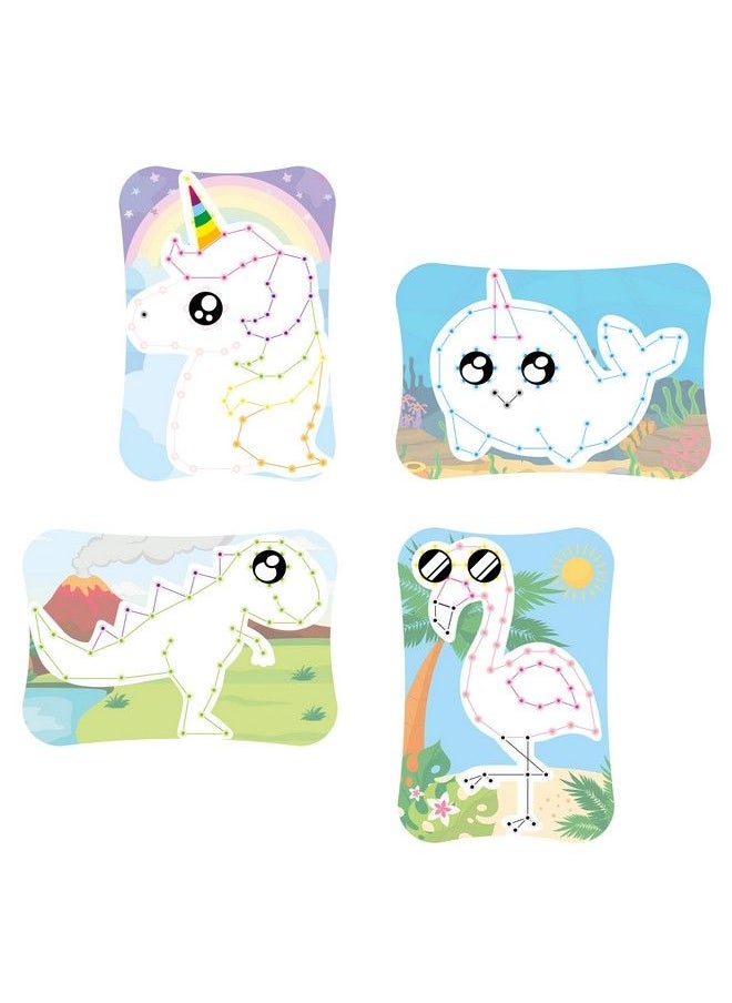 Kawaii String Art Animals Includes Pegboard 4 Animal Design Templates And 12 Spools Of Colored Threads For Kids Ages 4 Years And Up