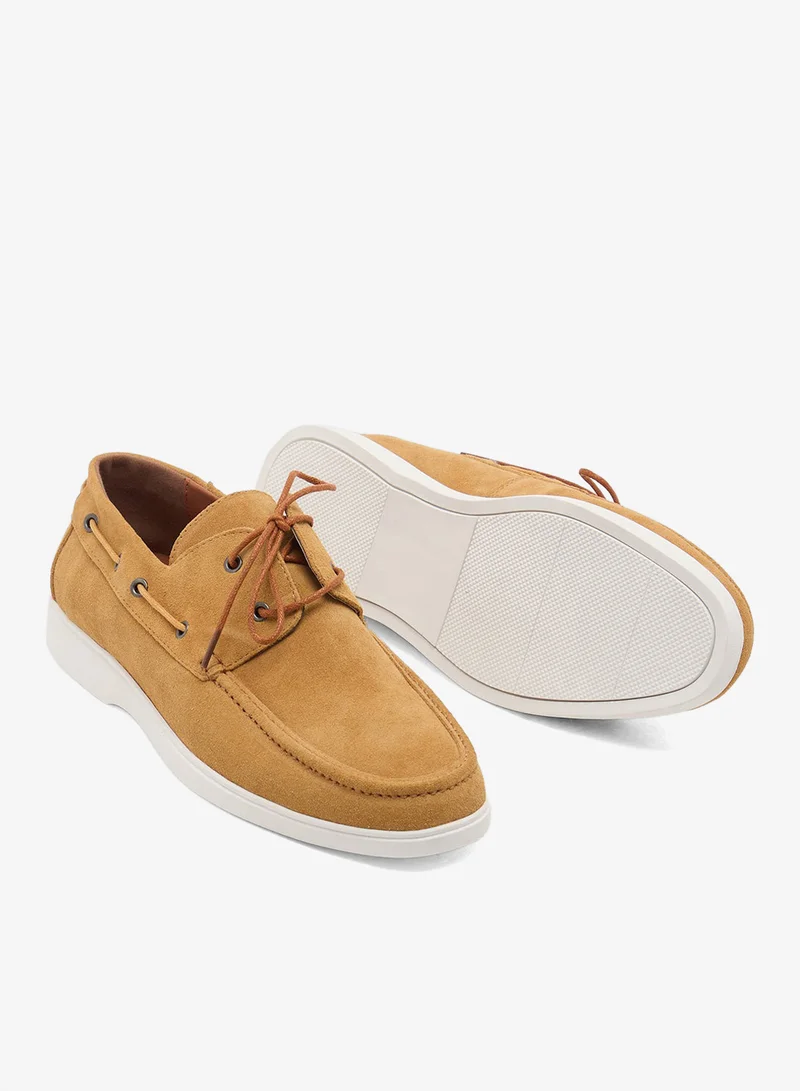 روبرت وود أحذية قارب جلد سويدي أصلي