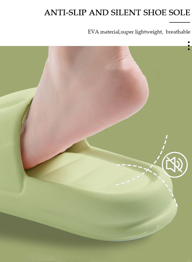 DUNISO Slippers for Women Quick Drying Slide Sandal with Thick Sole Non-Slip Soft Shower Slippers Open Toe Spa Bath Pool Gym House Sandals for Indoor & Outdoor - Image 4