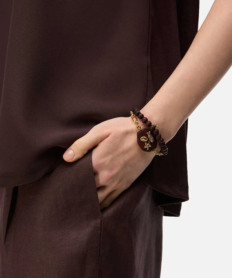 ايبيكيول Marine Inspired Wood Bead Bracelet Set