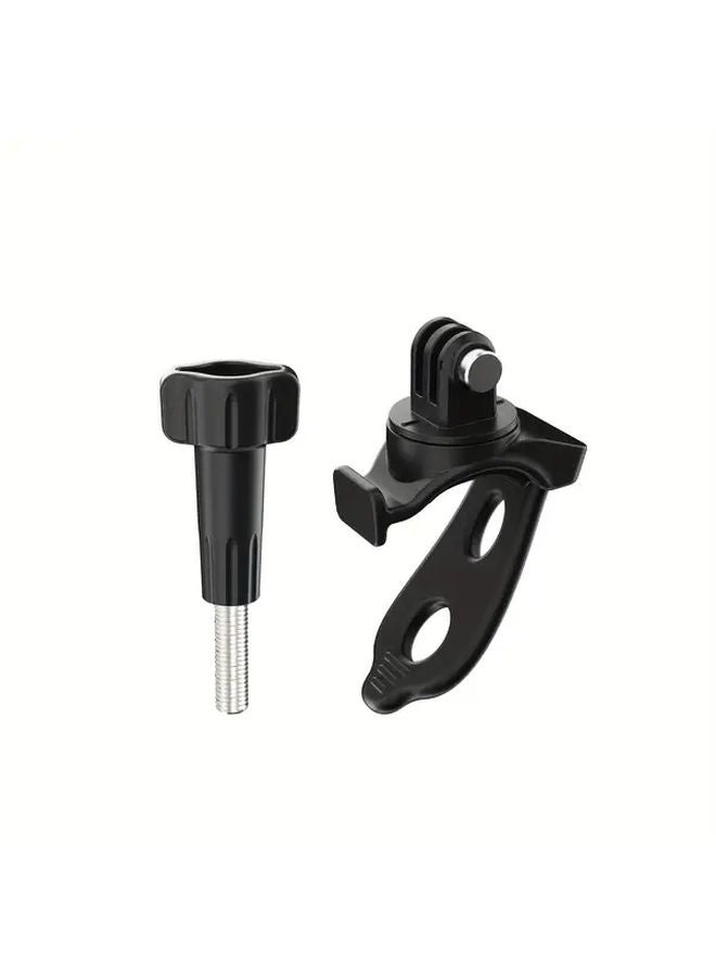 Black Action Camera Mount Flexible 360 Strap Wrap Band Bike Tube Clip Holder for GoPro Insta360 - Image 1