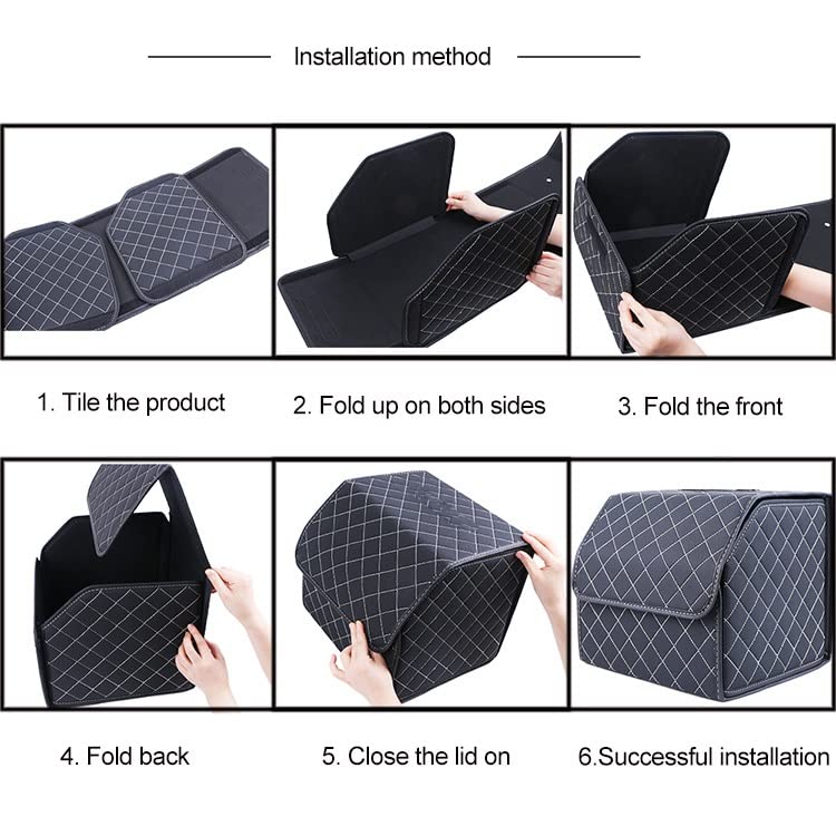 BAGILO Non-Woven Foldable Car Storage Organizer (Black) - Image 5