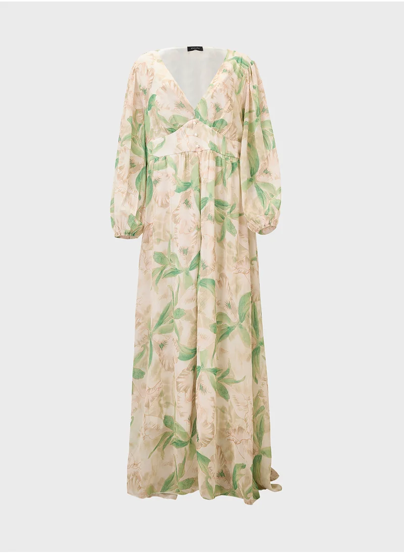 خزانة Plus Size Printed A-Line Dress