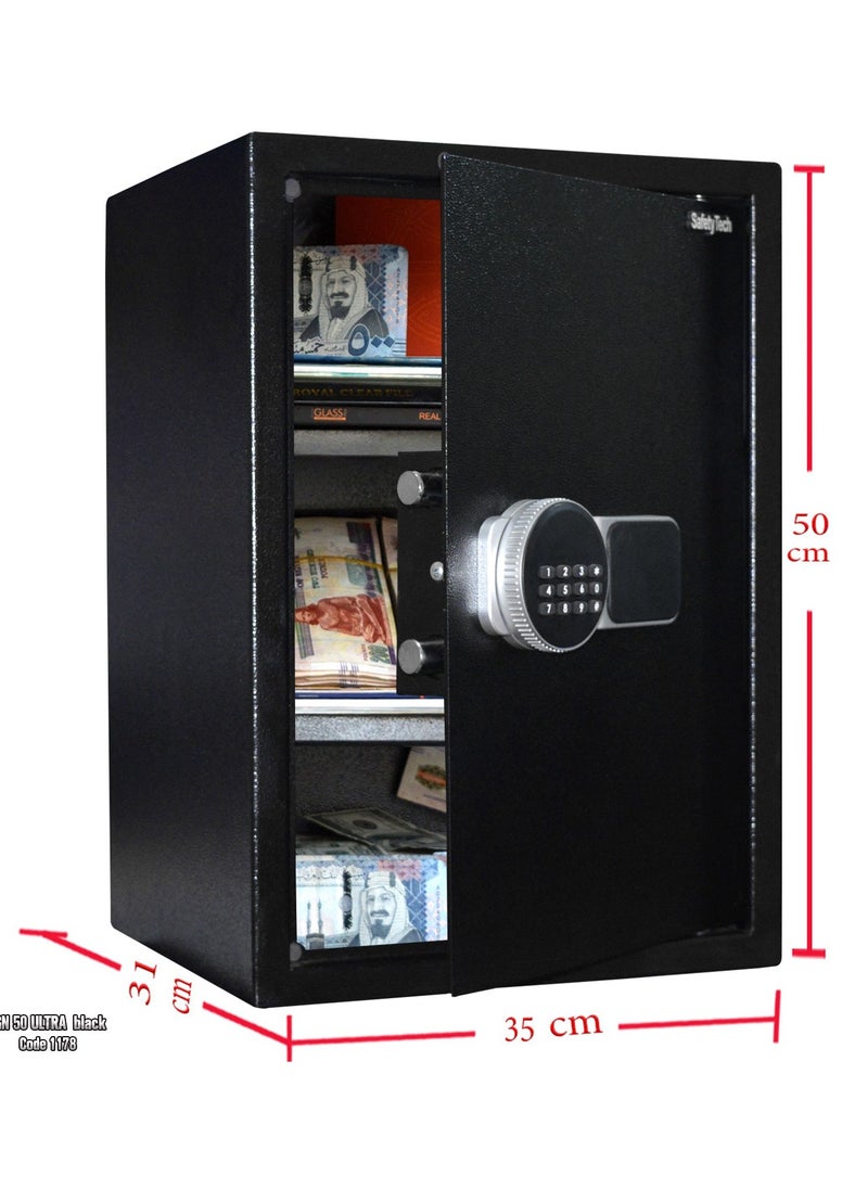 Safety Tech Safety Tech GN50 ULTRA Electronic Safe - Durable Design, Combination Code, Emergency Keys, and Adjustable Interior Shelves  - Image 2