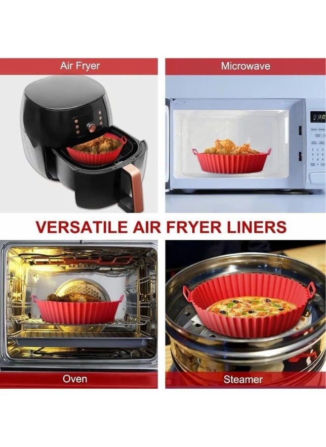 Generic - 6 Piece Silicone Air Fryer Set, Food Safe, Reusable Paper Replacement, Heat Resistant - Multi Color - Image 1