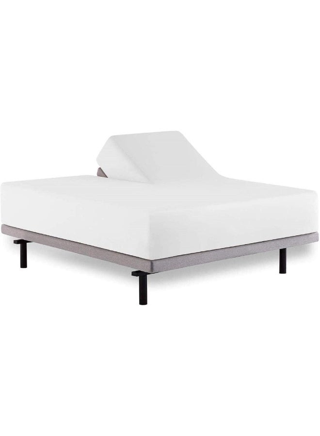 Split Head Flex Sheet Set for Adjustable Beds-Sheets for Half Split Mattress -Top Split Head Sheets Set-4 Pcs -100% Egyptian Cotton Sheets-Deep Pocket Fits Upto 18 inches- White 34 Split-King  - Image 1