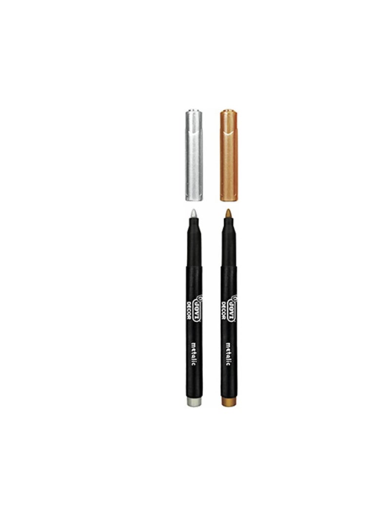Jovi - Blister Pack of 2 Markers Gold And Silver Colour, Unique (1602M) - Image 3