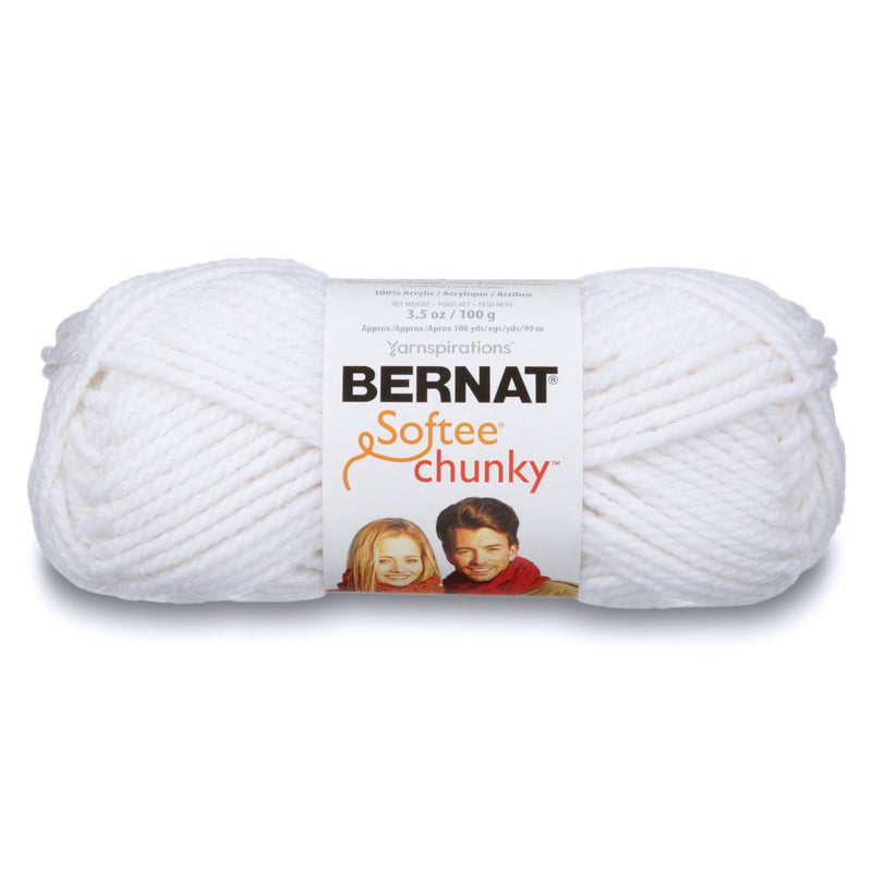 Bernat Softee Chunky Yarn (28005) White, 1 - Pack - Image 1