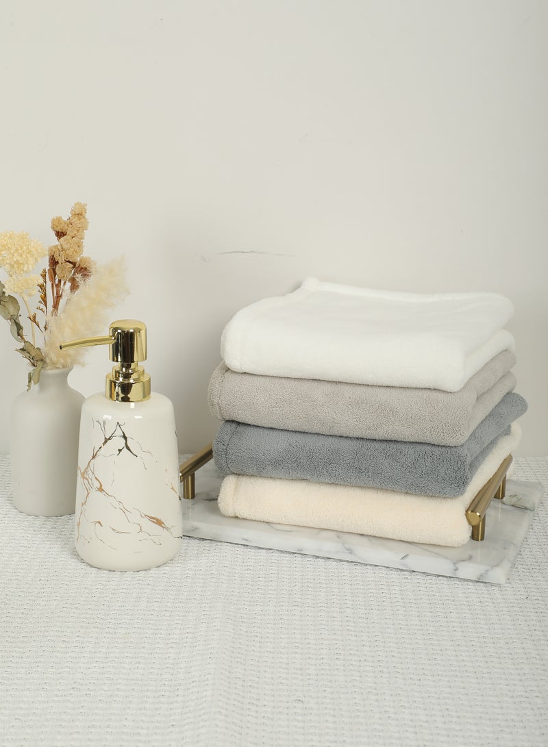 DrSleeep Oatmeal Large Bath Towel - Ultra-Soft Coral Fleece, High Water Absorption, Lightweight, and Gentle on Sensitive Skin - Quick-Dry and Durable for Everyday Use - Image 3
