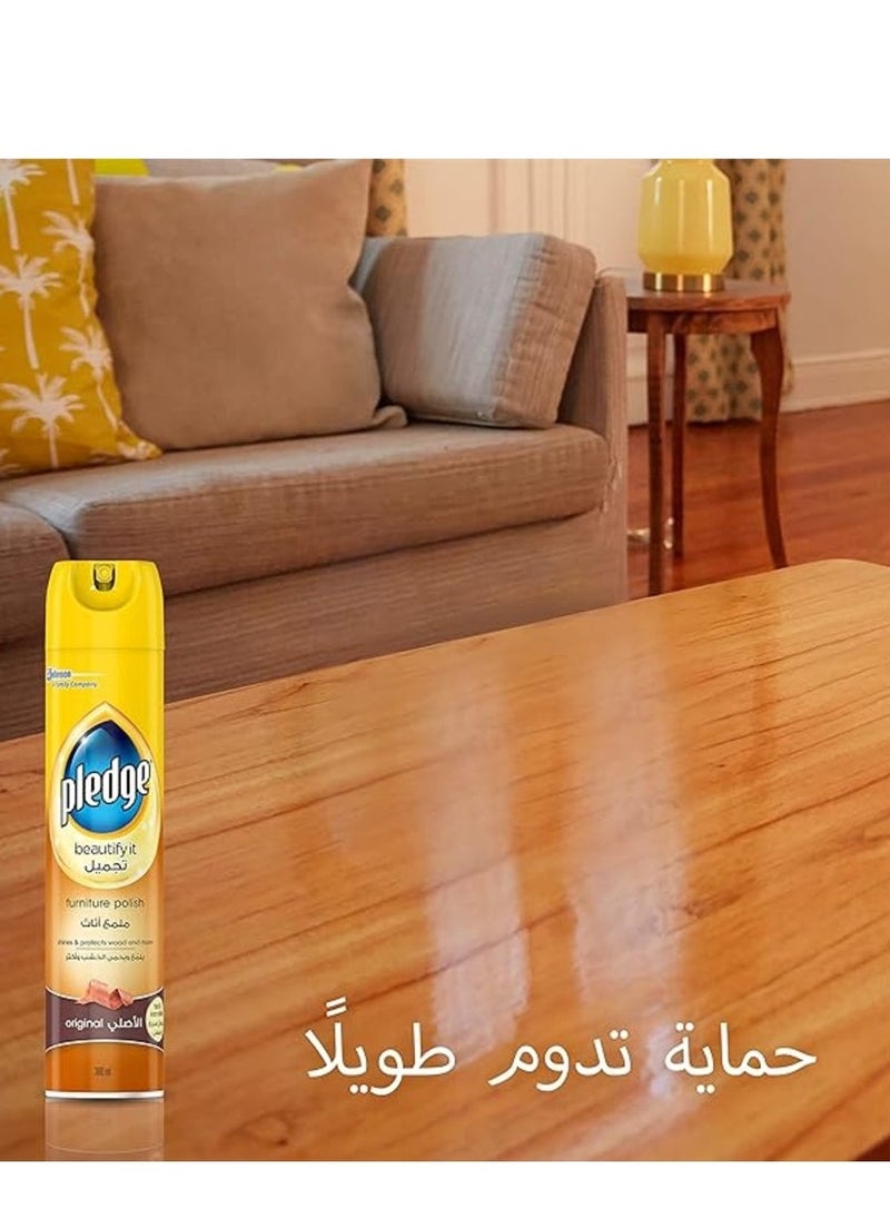 Pledge - Beautify It Furniture Polish Spray Clear 300ml - Image 1