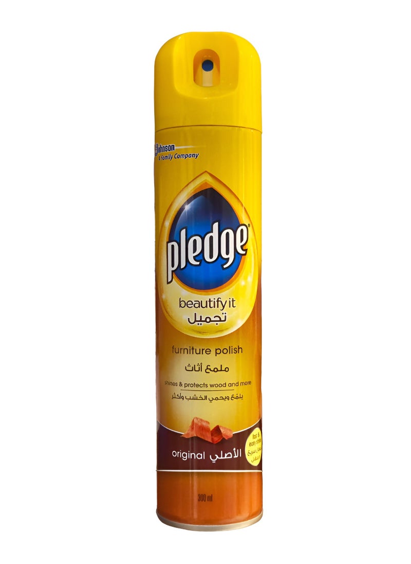 Pledge - Beautify It Furniture Polish Spray Clear 300ml - Image 1