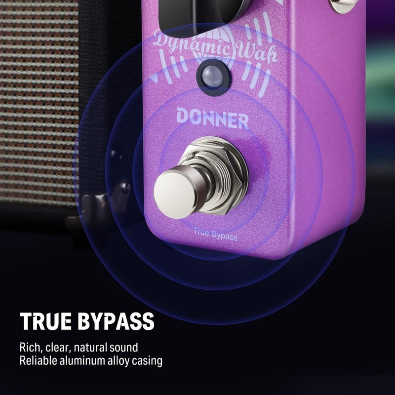 Donner Mini Auto Wah Pedal Dynamic Wah Guitar Effect Pedal Envelope Filter True Bypass - Image 5