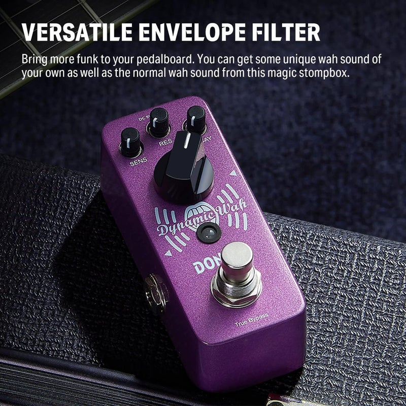 Donner Mini Auto Wah Pedal Dynamic Wah Guitar Effect Pedal Envelope Filter True Bypass - Image 2