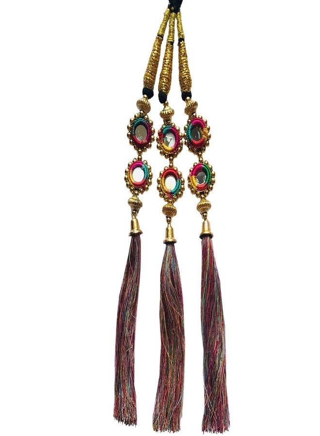 Arooman™ Punjabi Parandi Paranda Choti Braid/Tassles Hair, Hair Extensions for Girls and Women Pack_02, Color-Multi - Image 4