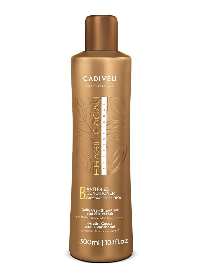 Brasil Cacau Anti-Frizz Conditioner White 300ml - Smoother, Shinier Hair for All Hair Types - Image 1