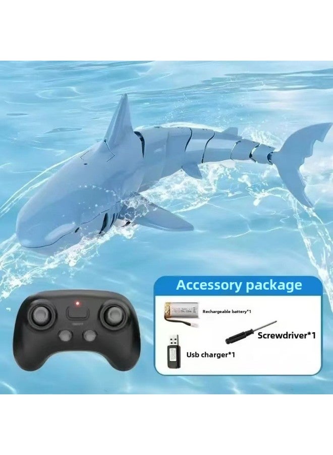 Real Remote Control Shark Electric Water Can Spray Water Swing Water Remote Control Children Swimming Outdoor Boy Toys-Color:Cool Blue Shark-fully Waterproof Simulated Swim-Specifications:Official Standard Configuration - About 30 Minutes Of Battery Life  - Image 1